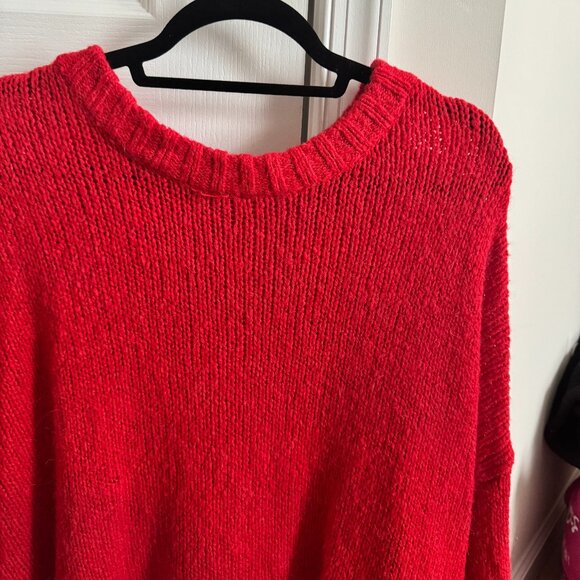 Oversized Red Sweater Aerie - Picture 3 of 5